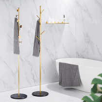 Nordic light luxury floor-to-ceiling coat rack brass hanger bedroom household ins hanger simple single pole hanger
