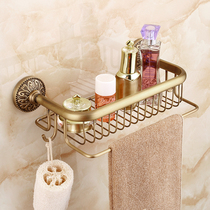 Queen family antique copper ceramic European bathroom shelf Cosmetics rack with hook towel rack GY622