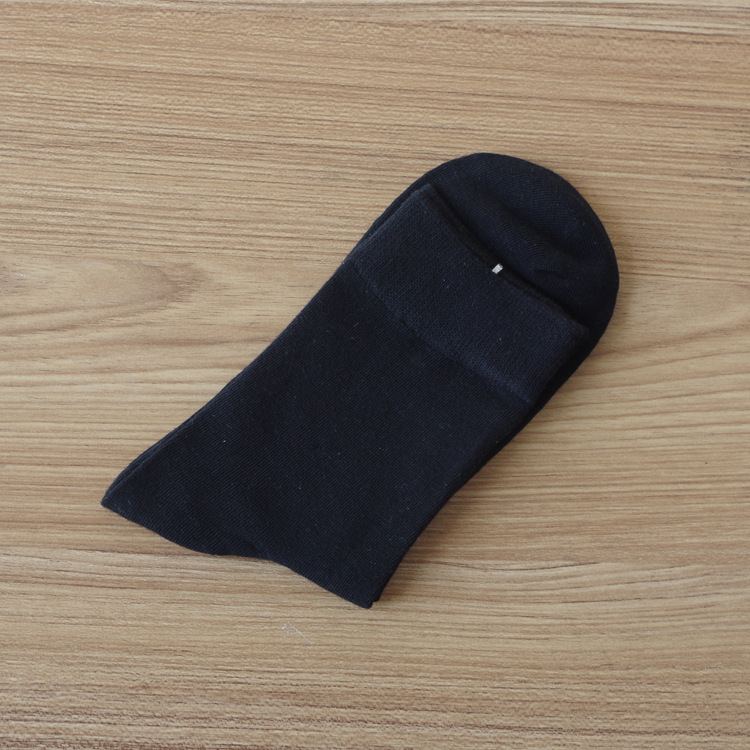Tất cotton công sở nam vớ cotton màu rắn trong ống dày vớ nam vớ cotton khử mùi mùa thu và mùa đông bắn 6 đôi tất nữ