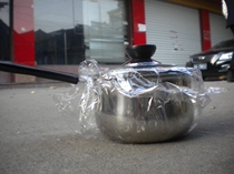 Stainless steel thicker pot baby rice pot baby powder pot smoke free of smoke 14CM Jiangsha