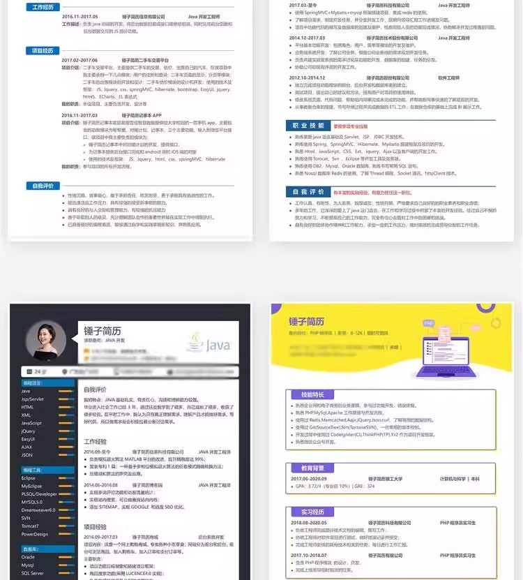 图片[4]-127套程序员简历模版-互联网IT行业web前端开发工程师求职资料【电商热销968】-暗冰资源网
