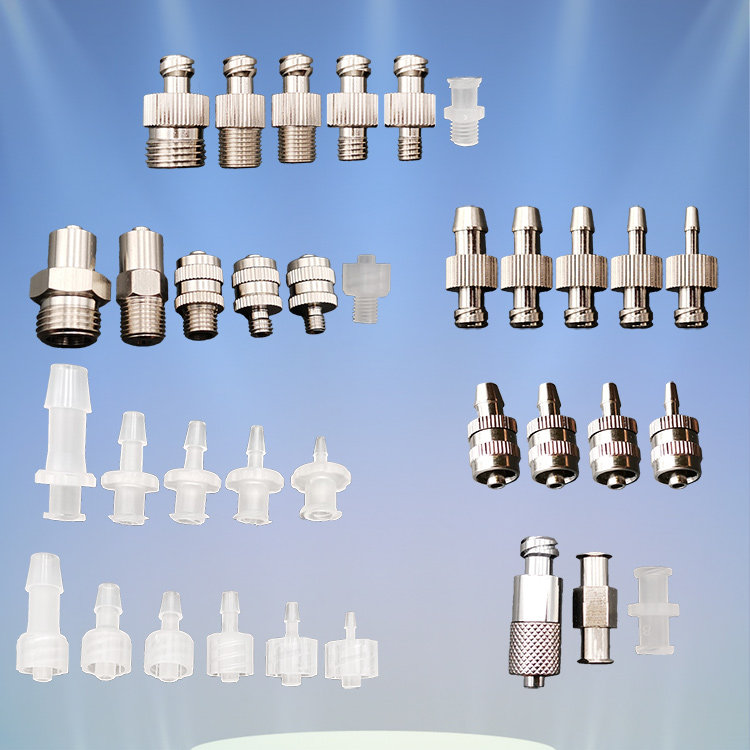 Ruhr fitting dispensing fittings Metal connector M5 M6 M8 male thread 1 4 8 syringe 10 sets of needles