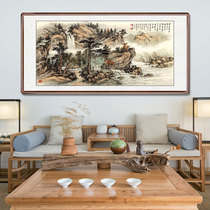 Chinese style atmospheric feng shui backer mountain Fortune painting living room landscape Chinese painting background wall decoration painting tea room porch hanging painting
