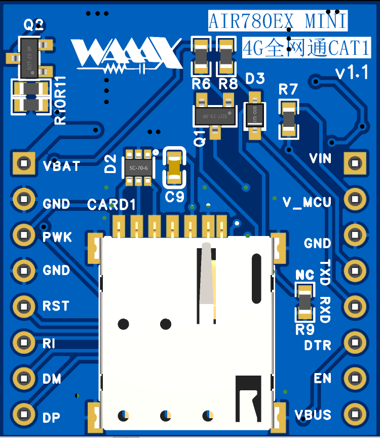 Mô-đun GSM/GPRS mạng đầy đủ 4G Air780Eonenet Nền tảng IoT MQTT phù hợp với Arduino