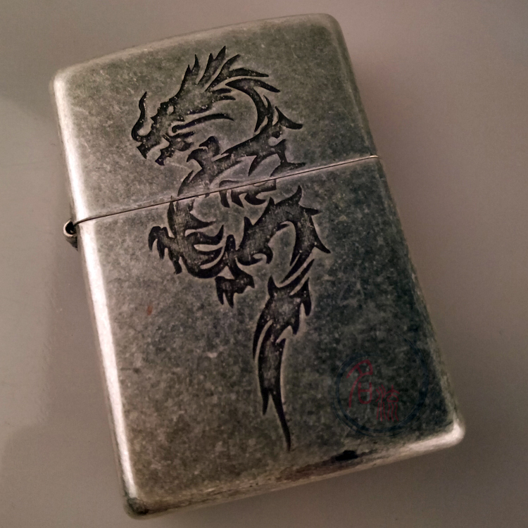 US Imports Zippo Lighters Ancient Silver Dragon Memorial for Kerosene Gifts for Kerosene Machines
