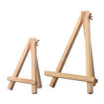 Small easel desktop triangle wooden bracket stone painting frame card photo display stand 9*16*15 mini 18*24