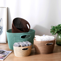 Toilet bathroom dirty clothes storage basket toys laundry basket home soft basket large small desktop blue basket Lou