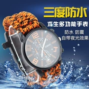 Flint survival watch ngoài trời tiết kiệm đa chức năng đồng hồ nhiệt kế đồng hồ 12 trong 1 la bàn - Giao tiếp / Điều hướng / Đồng hồ ngoài trời