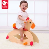 Детская качалка, стульчик для кормления из натурального дерева, большие качели, игрушка, карета, увеличенная толщина, подарок на день рождения