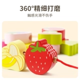 Игрушка с бусинами для раннего возраста, бусины, деревянный конструктор подходит для мужчин и женщин для девочек, 1-3 лет, раннее развитие