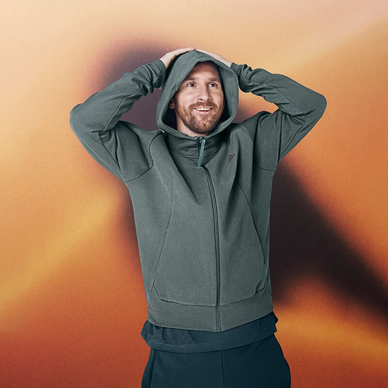 Adidas Sports and Leisure Men's Series Black Label Uniform Skin-Friendly, Soft, Lightweight and Warm Hooded Jacket