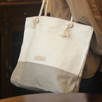 sobag Japanese high-capacity hemp rope hand-made canvas bag womens ins literature and art hipster shoulder zipper tote bag