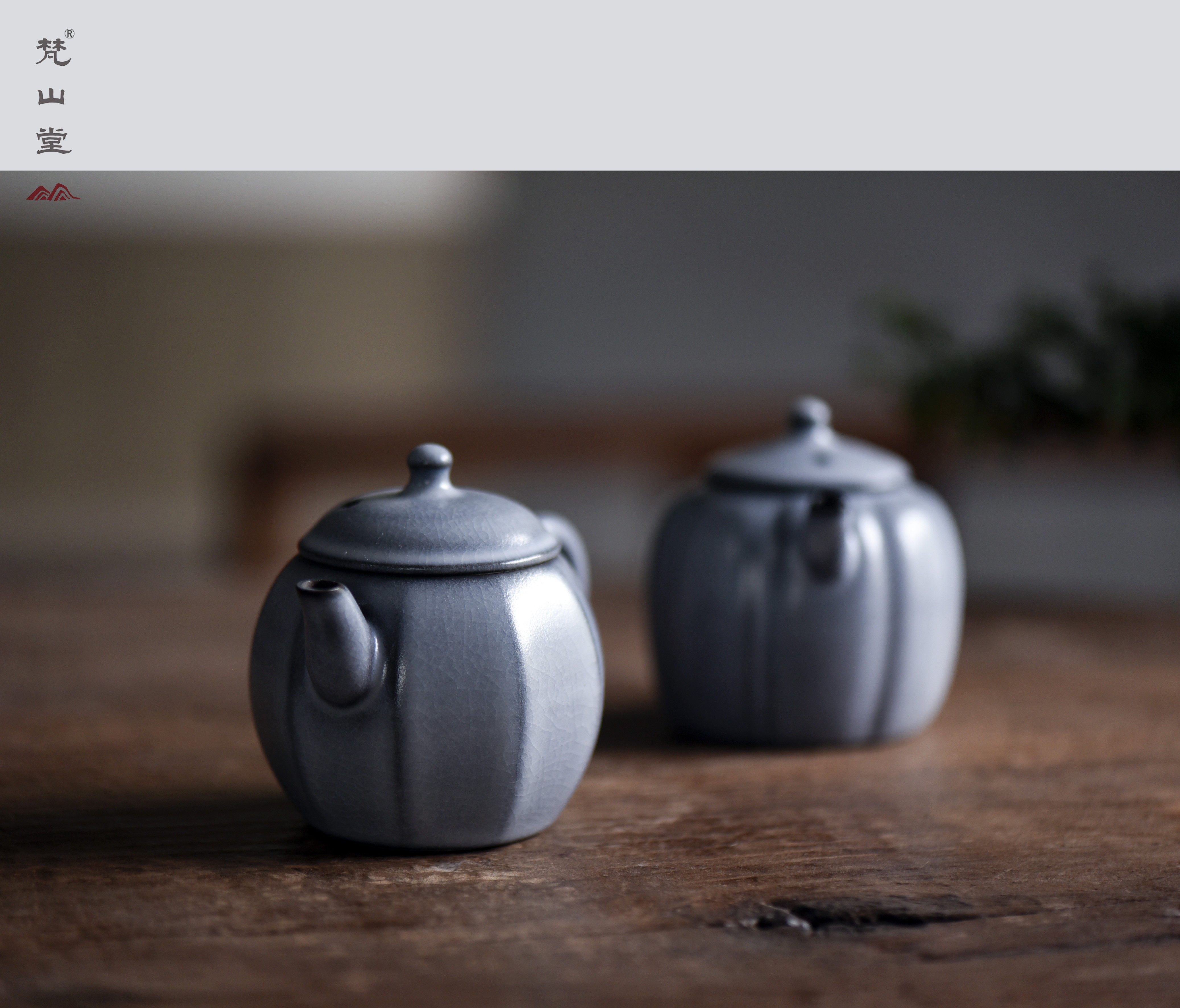 Fanshantang soda glazed rock mud melon edge sketch pot capacity 180cc open piece can raise teapot Jingdezhen