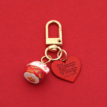 Japanese love keychain pendant ceramic fortune cat ornaments personality fashion creative bag airpods car