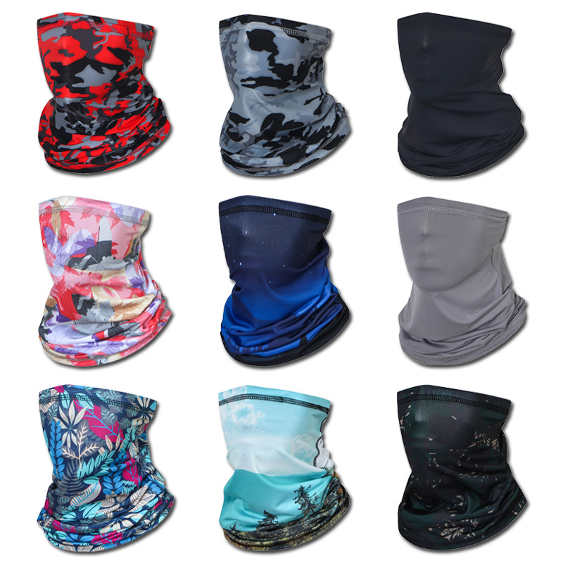 Summer outdoor ice silk headscarf for men and women sunscreen Neck riding magic face towels Speed Dry Hygroscopic Fishing Mask