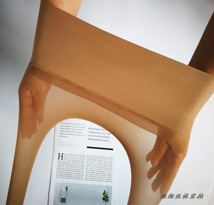 Large size lengthened 5D European and American models of any cut anti-hook ultra-thin seamless pantyhose 360 degrees markless full transparency