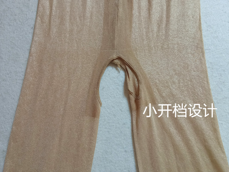 Quần ống cao đến eo siêu mỏng ngón chân trong suốt nhờn T mở 裆 quần lót sáng màu vớ vớ một mảnh vớ cơ thể vớ da