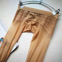 Apple hip crotch unobstructed Seamless Seamless matte high elastic any shear anti-hook silk socks for men and women