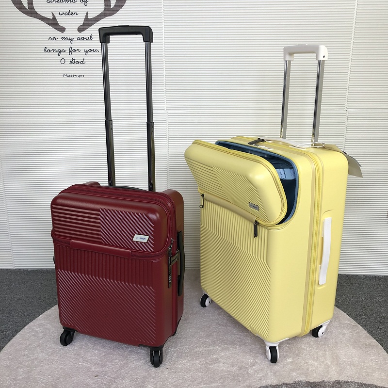 Appearance bursting table front open luggage with charging treasure warehouse Ninomoto silent universal wheel female password suitcase