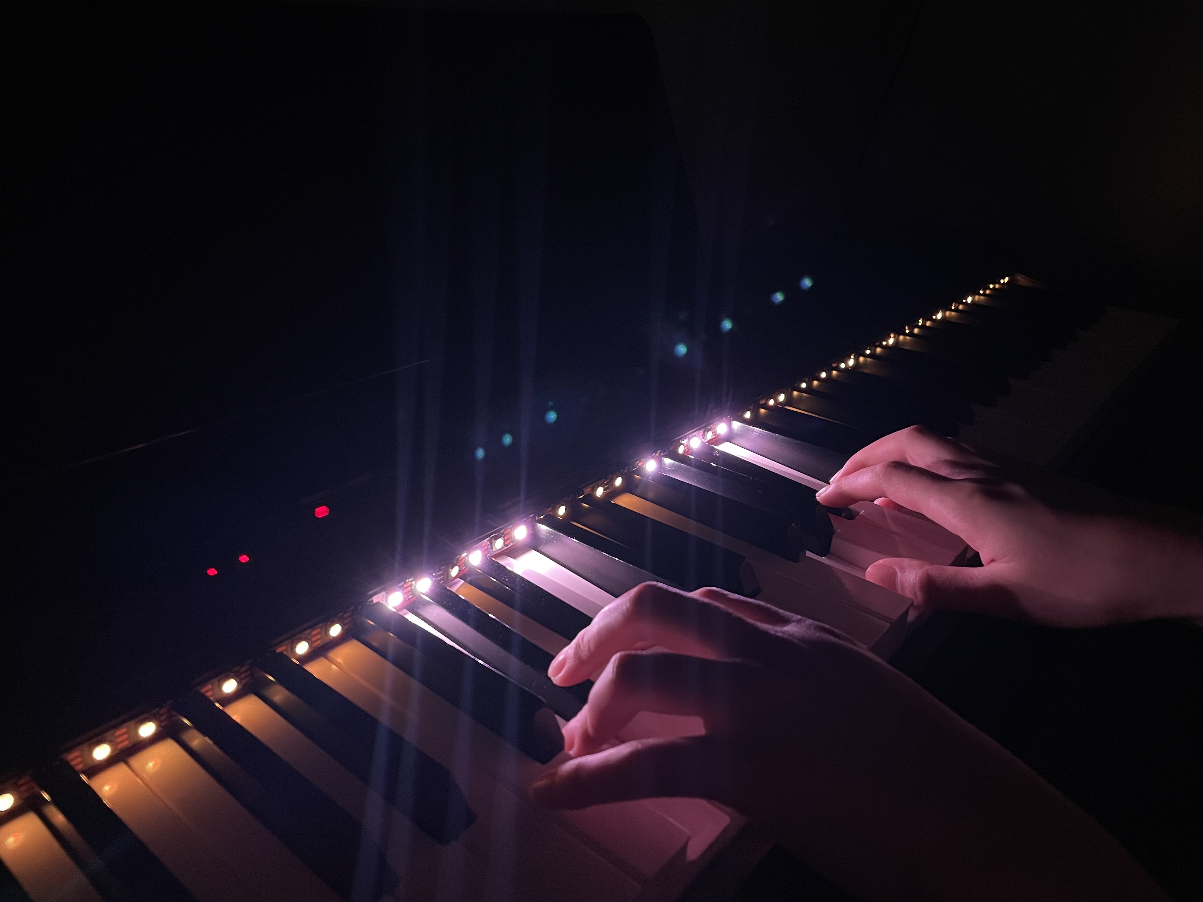 Left flute luminous piano light bar 88-key button indicator light piano le light bar