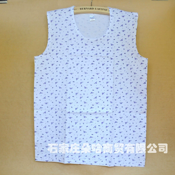 4 món đồ lót trung niên không tay áo sơ mi nữ cotton vest mẹ áo bà già vest mùa hè size lớn áo lót 3 lỗ nam