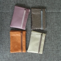 Xuất khẩu Sheep Sheep Women Coin Purse Leather Zipper Mini Wallet Card Case Key Bag Bag ví cầm tay nữ hàng hiệu