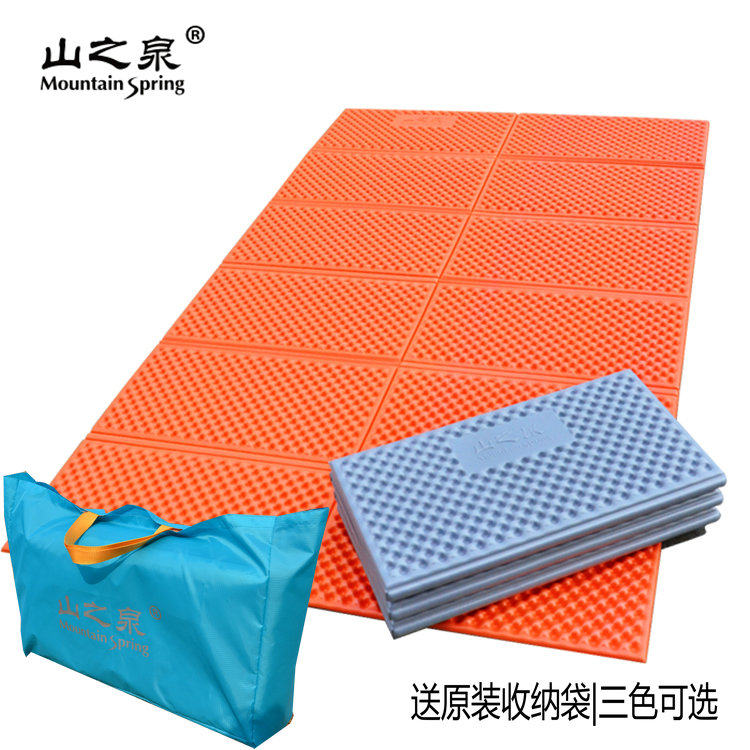 Mountain Spring thickened waterproof folding double tide-proof pad portable family self-driving park tent with aluminum foil egg slot pad