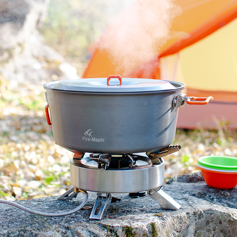 Fire maple feast hot pot self-driving family outdoor mountaineering camping rice pot 4-6 large capacity soup pot hanging pot