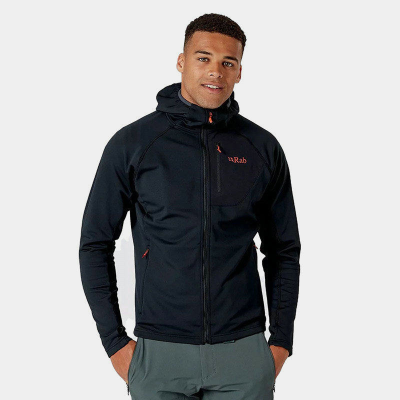 RAB Ruipe S Men's elastic wind shell and cap warm grab garment outdoor sports and leisure coat QFE-89