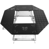 TNR Переносная складная складная складная стальная сеть стальной сети для кемпинга для пикника для барбекю Комбинированная складная стола железная полка