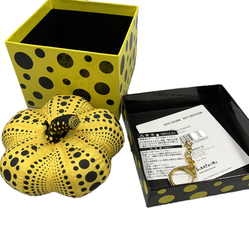 Japanese Yayoi Kusama Pumpkin Polka Dot Keychain Pendant Ornament Art Collectible Bulk