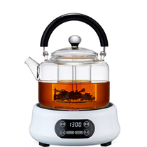 Electric pottery stove tea maker glass steamed teapot thick cooking dual-purpose teapot lifting beam black tea tea set cooking teapot