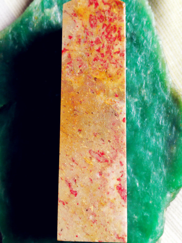 Natural Changhua chicken blood stone (full star blood)Seal seal engraving Scarlet red Yan Bahrain Shoushan Liao Guotian Yellow Stone