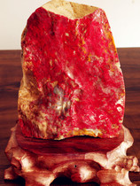 Natural Changhua Stone Pendulum Piece (large red robe) Red Red Red Fire full of blood Bailin Shou Mountain Lao Tian Yellowstone