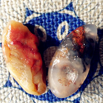 Shoushan Stone Creek Fields Stone Red Yellow Playful and permeable natural picturesque < one leaf know the autumn > The gluten vein Manau