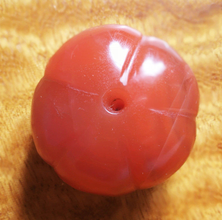 Natural Baoshan South Red Manate Tomatoes Red Pure Artisanal Grand Blessing Melon Handstring Accessories Beads Lezi Pendant Original Mine No Optimisation