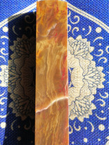 Natural Changhua chicken blood stone super large seal carving rare horn jelly soft jade base Bahrain Shoushan Laos field yellow stone