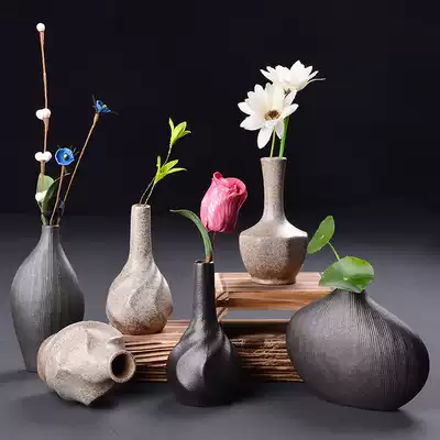 Tea set, tea table, coarse pottery vase, Zen Chinese vase, retro flower arrangement, flower arrangement, ceramic decoration, small porcelain arrangement, flower arrangement, flower arrangement, flower arrangement, flower arrangement, flower arrangement, flower arrangement, flower arrangement, flower arrangement, flower arrangement