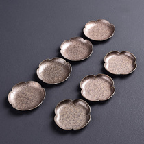 Kung Fu Tea Set Tea Cup Accessories Brass Coaster Japanese Small Insulated Begonia Coaster Tea Tsaver Accessories Antique