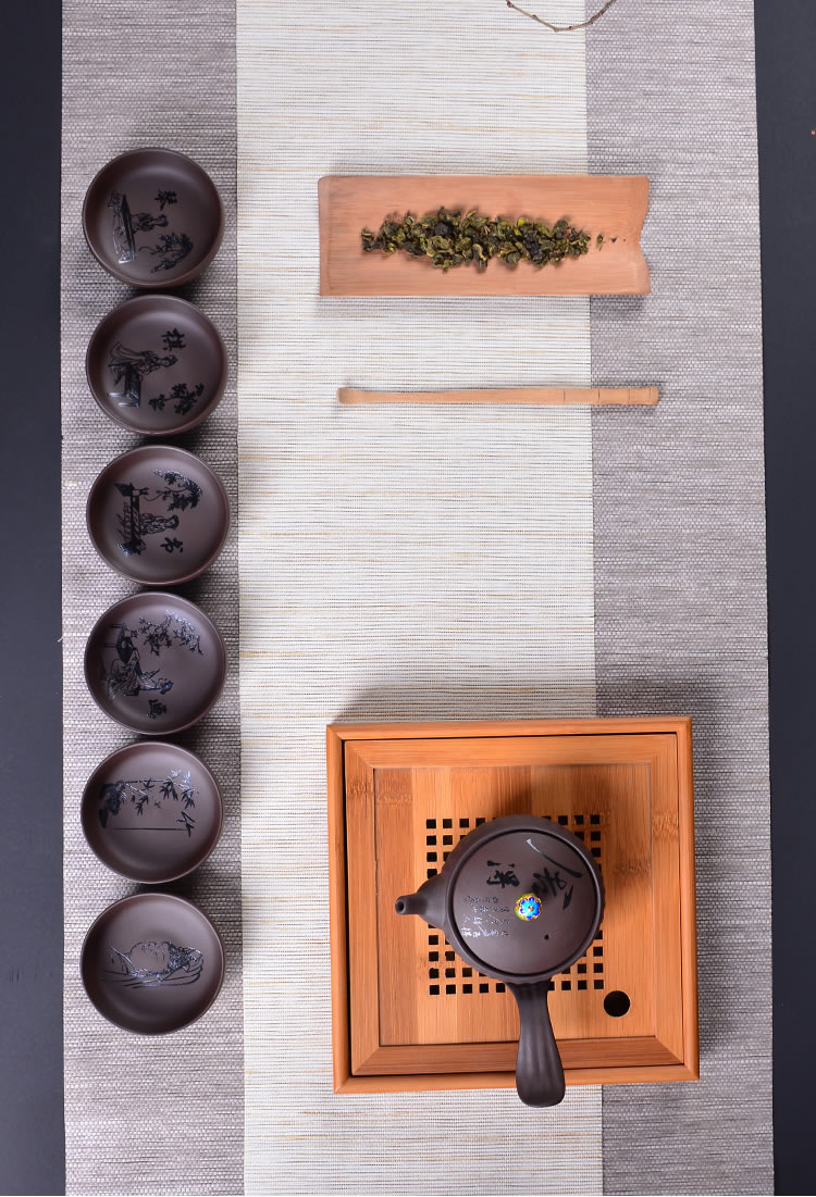 Đặt trà riêng đặt tách trà Kung Fu cốc đơn 茗 cốc nhỏ chủ cốc nhỏ Puer cốc cá nhân cát tím bình pha trà giữ nhiệt có lưới lọc