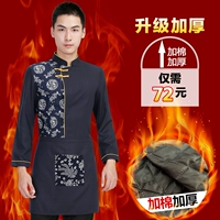 Дракон и феникс цветочный тибетский синий мужской обновление добавить хлопок