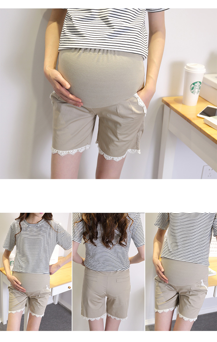 Phụ nữ mang thai của quần mùa hè cotton dạ dày lift quần mùa hè phần mỏng lỏng XL quần short năm điểm quần cộng với phân bón 200 kg