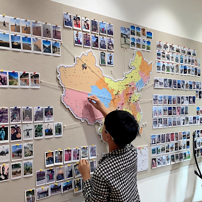 [Exclusive Travel Wall] Travel Footprint Felt Board DIY Material Kit Footprint Check-In Photo Wall Decoration