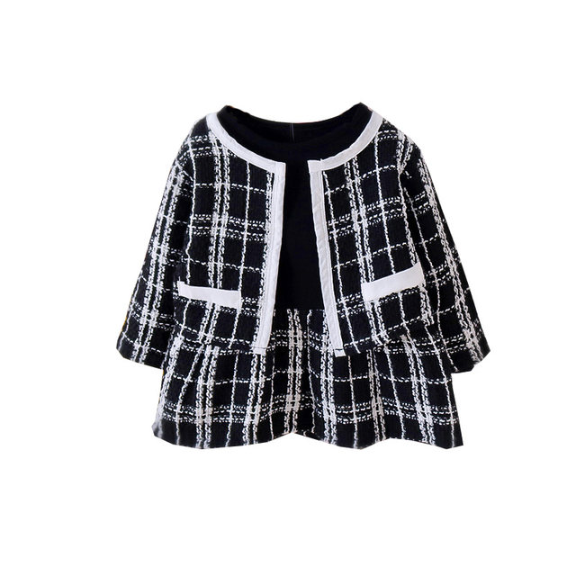 2020 autumn new girl's suit baby small fragrance children's skirt suit two-piece fashion western style princess skirt trend