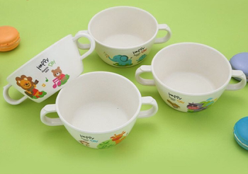 Food supplement bowl cartoon portable anti-fall children's tableware