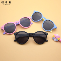 Primary school children ultralight soft gum cute children sunglasses anti-UV polarized sunglasses male girl glasses can be matched with glasses