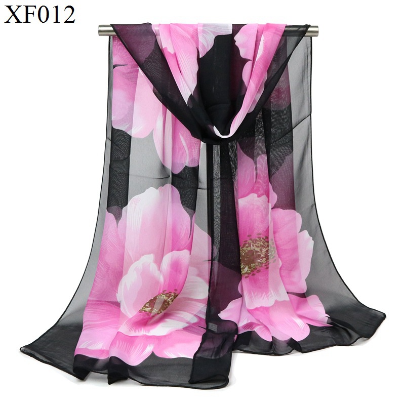 100 Lap Snow Spun Silk Scarves Lady Flowers Printed Scarves clothing accessories Spring and autumn slim fit beach towels Shawl Cape silk scarves