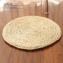  Straw-woven meditation and Buddha worship mat Japanese-style Tatami bay window cushion futon thickened meditation round mat Corn husk