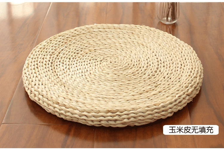Dày rơm tatami futon đệm thiền thiền yoga Phật tròn đan mat lông kiểu Nhật ngô - Ghế đệm / đệm Sofa