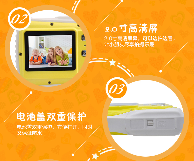Trẻ em Máy ảnh kỹ thuật số Đồ chơi Mini HD Chụp ảnh chống nước Thả du lịch Mini SLR Quà tặng sinh nhật - Máy ảnh kĩ thuật số máy ảnh compact